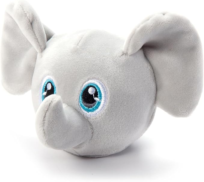 The Petting Zoo Elephant Stuffed Animal Plushie, Gifts for Kids, Squishiez Wildlife Animal Squeeze Toy, Gray Elephant Plush Toy 3 Inches