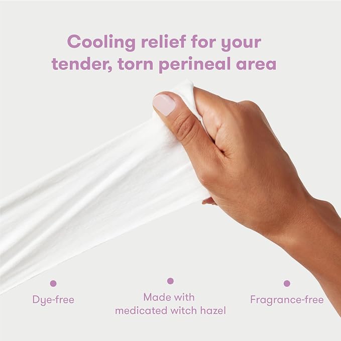 Frida Mom Witch Hazel Perineal Cooling Pad Liners for Postpartum Care, Hospital Bag Essentials for Pain Relief After Birth, Full-Length Medicated Cooling Pad Liners (24ct) (Pack of 2)