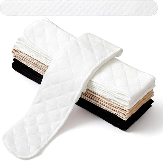 Toulite 10 Pcs Reusable Bra Liners for Sweat, 3 Layer Bra Sweat Pads, Soft Cotton Outer Layer with Polyester Fiber Core