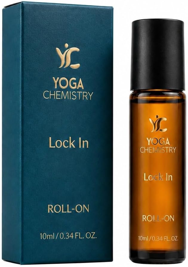 Lock in Essential Oil Roll-On 10 ml / 0.34 fl oz Pre-Diluted Pulse Point Aromatherapy Blend for Focus and Precision Citrus Green Grounded