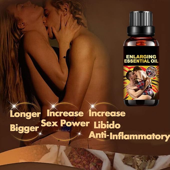 Men's Massage Oil Penis Becomes Longer Thicker Enhancement Men Energy for Care Delay Performance Boost Strength (Massage Oil 30ml/1 fl oz)