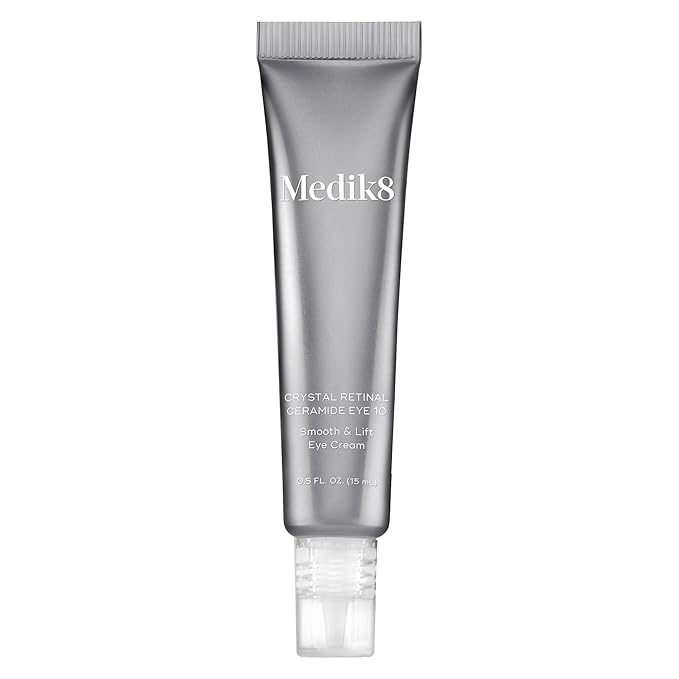 Medik8 Crystal Retinal Ceramide Eye 10 - Lifting Eye Cream with Vitamin A - Smoothing Under Eye Cream for Wrinkles and Sensitive Skin - 0.5 ml