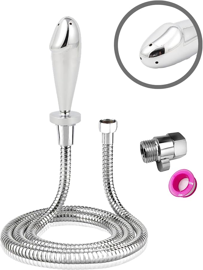 Shower Douche Enema Kit , 5 Hole Shower Douche Cleansing System,Regulator and 59inch Hose
