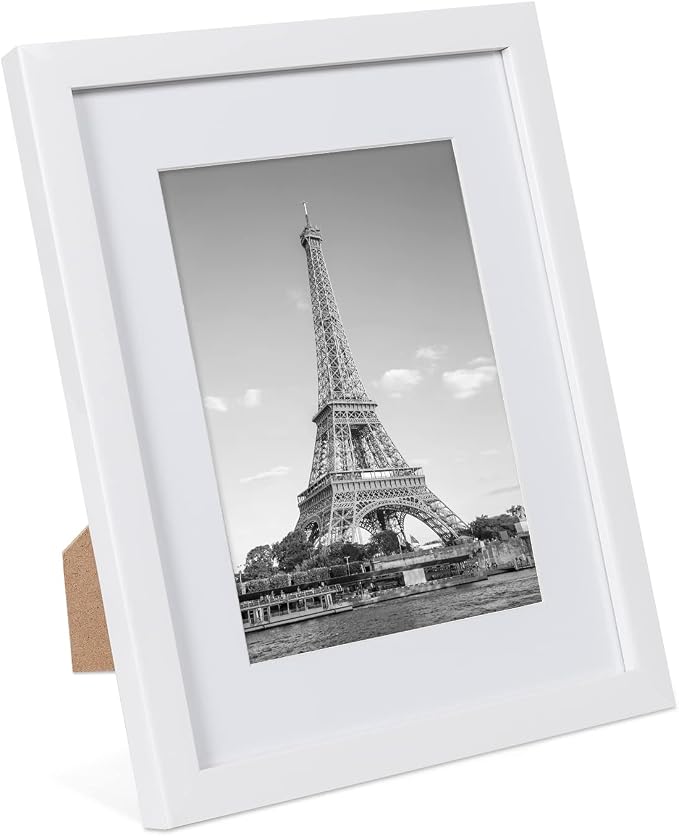 upsimples 8.5x11 Picture Frame Set of 10, Display Pictures 6x8 with Mat or 8.5x11 Without, Multi Photo Frames Collage for Wall or Tabletop Display, White | Fit 6x8 Photos and 8.5x11 Certificate, Wall or Tabletop Display, For Gallery Hallway Living Room...