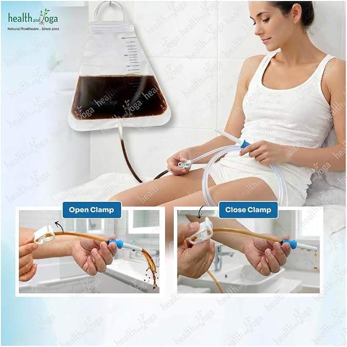 Super Economical Enema Bag Kit (2 Quart) - BPA and Latex Free - Foldable and Compact - Travel Compatible (2 Pieces)