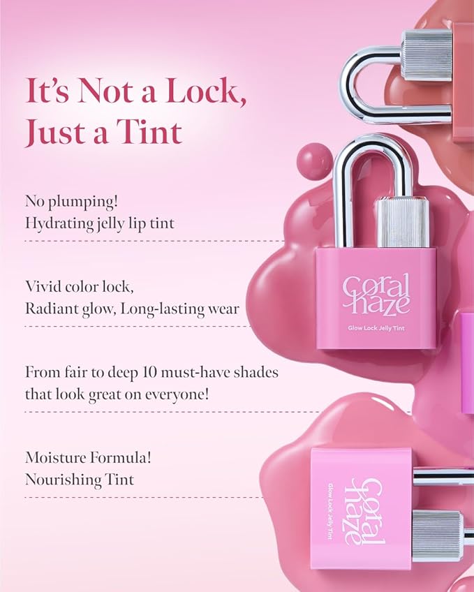 Glow Lock Jelly Tint 102 Candy, Hydrating Water Glow Lip Stain, Non-Sticky Juicy Gloss, Long Lasting Glass Shine & Dewy Finish, Lightweight Moisturizing Lip Care, Korean Makeup