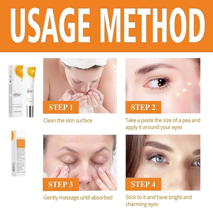 Ojeras Tratamiento Para Mujer, Vitamin c Eye Cream, Eye Tightener Cream for Under Eye Bags, Skin Renewing Anti Aging Eye Cream, Under Eye Cream for Women Mens (40g Crema para Las Ojeras Oscuras Mujer)
