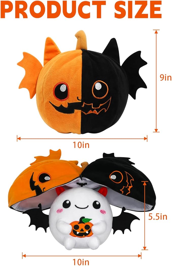 Halloween Plush Toys, Stuffed Animal Plush Pillow, Pumpkins Ghosts Halloween Plushies Toys for Adults and Kids, Birthday Party Home Decor
