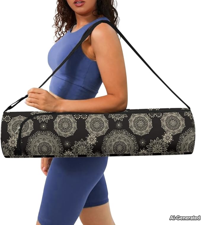 Yoga Mat Bags for Women Lightweight Gym Bag with Strap Full Zip Yoga Accessories