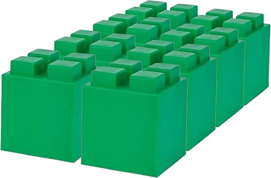 EverBlock 6" x 6" Half Size Plastic Modular Block Bulk Pack | Giant Building Blocks | Easy to Connect & Reuse | Indoor & Outdoor Use | Build Displays & Structures | Green
