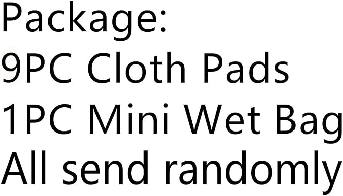 10 Pcs Reusable Menstrual Pad Set Including 1Pc Mini Wet Bag + 9Pcs Light Flow Daily Use Waterproof Mama Cloth Sanitary Napkin Pads Menstrual Pads (Panty Set, Panty Liner Bamboo Charcoal)