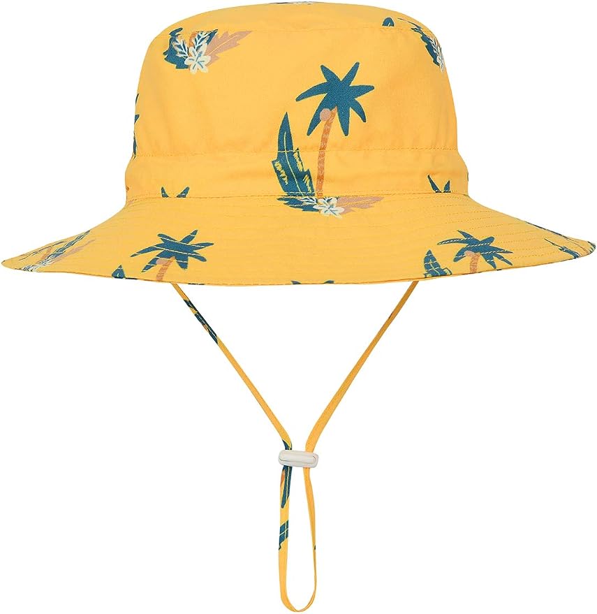 Baby Sun Hat UPF 50+ Sun Protective Toddler Bucket Hat Summer Kids Beach Hats Wide Brim Outdoor Play Hat for Boys Girls