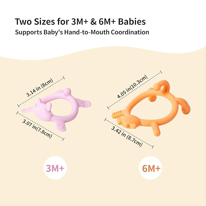 Pigeon Silicone Animal-Shaped Baby Teether, Blue Cat, 6M+, 1 Count – Multi-Textured Teething Relief Toys, Lightweight & Easy to Grasp