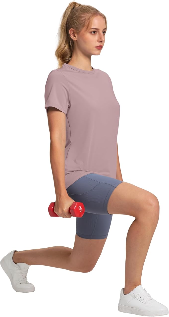 OFEEFAN Workout Tops for Women UPF 50+ Breathable Quick Dry Loose Fit T Shirt Outdoor Yoga Running Hiking Gym Tee Top