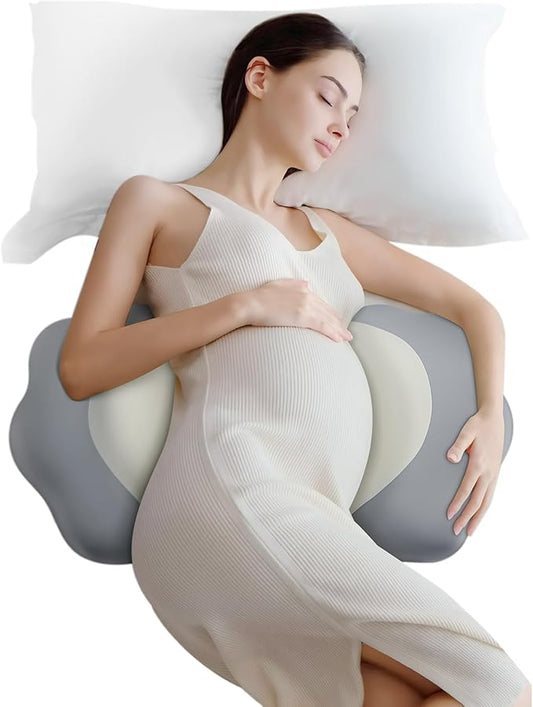 Memory Foam Pregnancy Pillows for Sleeping, Maternity Pillow Support for Back Belly HIPS, Adjustable Travel Wedge Pillow for Pregnant Women, Side Spleeping Pregnant Pillows with Cooling Pillowcase