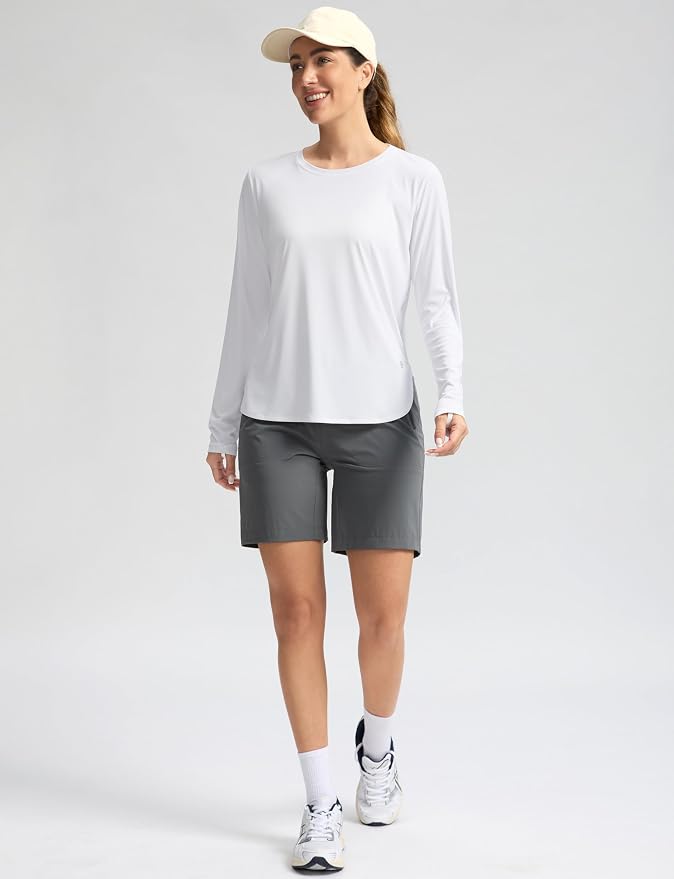 Women's Sun Shirts UPF 50+ Long Sleeve UV Protection Shirt Lightweight Quick Dry Workout Hiking Tops for Women