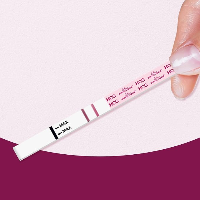 Easy@Home Pregnancy Test Strips: 40 Bulk Pregnancy Strips, Early Detection hCG Test Kit - Pruebas de Embarazo, Powered by Premom APP | 40 Pack
