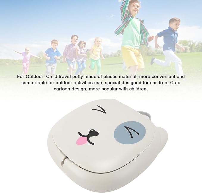 Travel Potty for Toddler, Foldable Potty Training Toilet Seat, Portable Potty Car Potty Folding Toilet for Boys Girls Baby Kids Children Indoor Outdoor Camping (Gray)