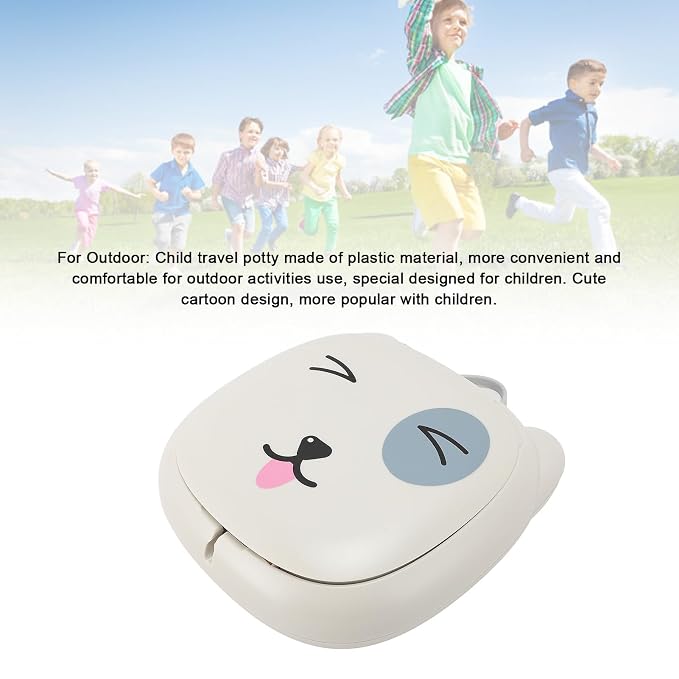 Children Toilet, Training Toilet for Kids, Foldable Potty with Storage Bag, Foldable Potty Training Toilet for Car Driving Camping Travel (Grey)