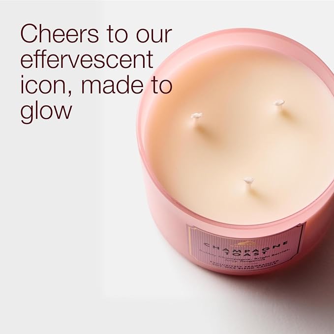 Bath & Body Works Champagne Toast 3-Wick Candle - Scented Candle for At-Home Use - Long-Lasting, Room-Filling Fragrance - High Fragrance Oil Concentration - Soy Wax Blend