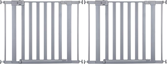 Safety 1st Baby Gate, Adjustable 29"-38" Wide, Pressure Mount | Walk Through Door | Silver | 2-Pack | Pet Compatible