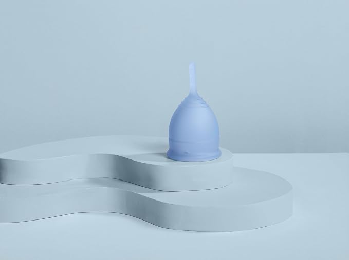 Saalt Menstrual Cup – Reusable Period Cup – Made for Comfortable, Leak-Free Protection Up to 12 Hours – BPA & Latex Free – Includes Cup & Carry Bag (Small, Ocean Blue)