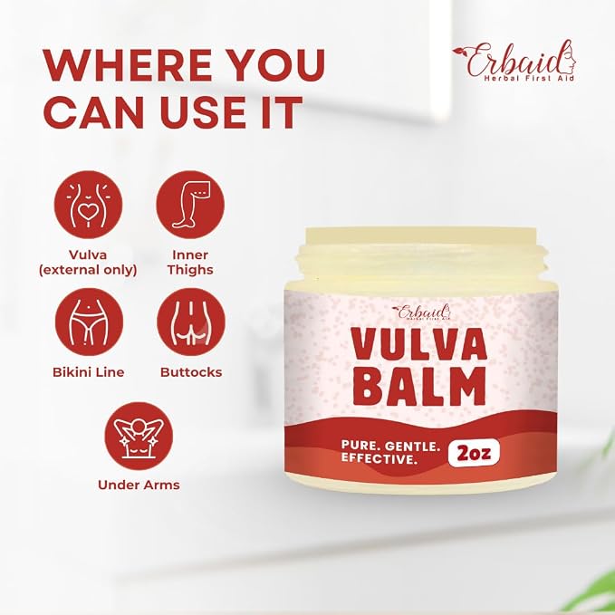 Vulva Balm – Vaginal Moisturizer for Women with Vaginal Dryness & Sensitive Skin – Natural Fragrance-Free Feminine Intimate Skin Care – Menopause & Postpartum Support – External Use Only, Made in USA