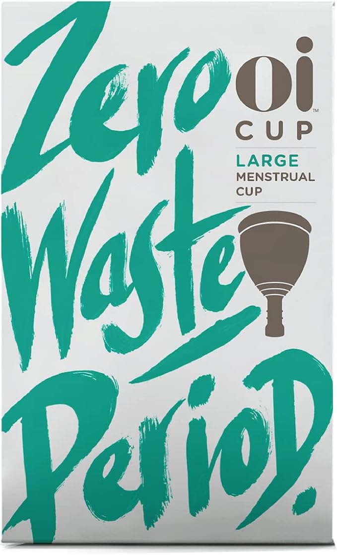 Oi | Organic Initiative - Menstrual Cup | Large - Adult, Wear for 12 hrs | Reusable, Leak Free (30ml) | Tampon and Pad Alternative