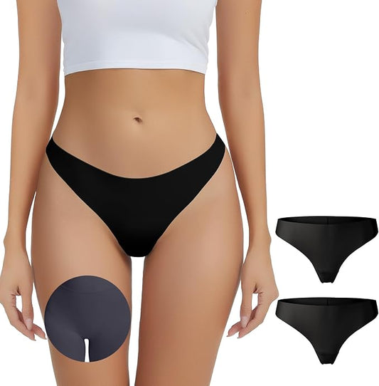 Seamless Camel Toe Underwear for Women No VPL Cameltoe Thongs with Concealer Comfy Invisible Workout Panties