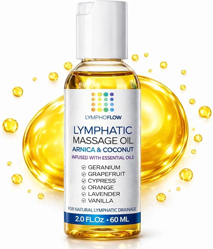 Arnica Coconut Lymphatic Drainage Massage Oil & Arnica Montana Cream for Bruising & Swelling Bundle
