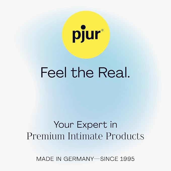 pjur med Natural Water-Based Personal Lubricant, Moisturizing, 3.4 fl oz | Lube With Vegan Ingredients, Easy Wash-Off, Latex Compatible