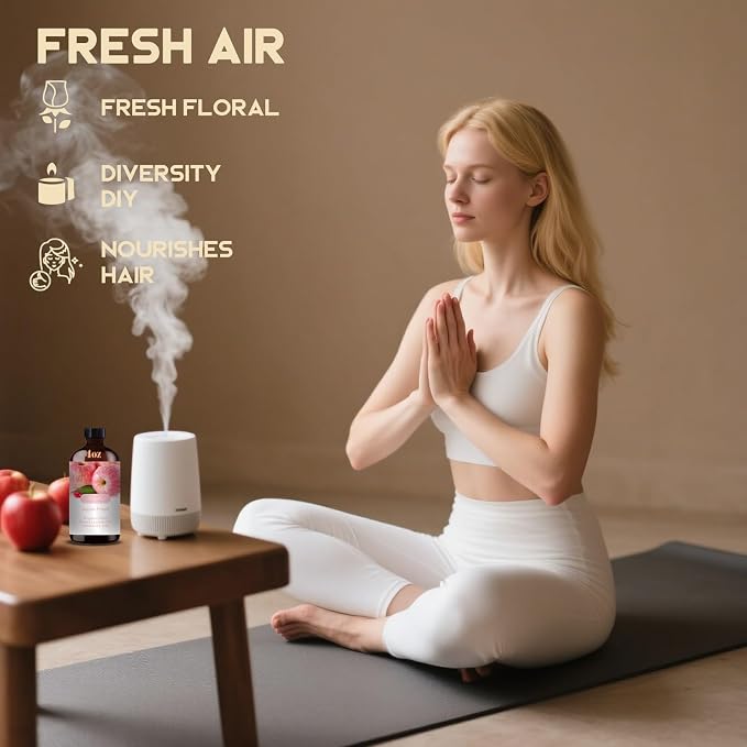 Apple Essential Oil, Apple Oil for Diffuser, Humidifier, DIY Candle, Soap, Fresh Scent, Home, Cleaning, Gift Ready,Apple Fragrance Oil - MLYNKL Essential Oils (4.33 fl oz / 130ml)