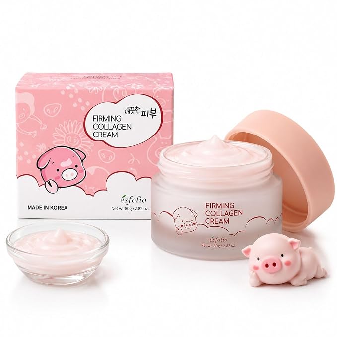 esfolio made in Korea Collagen Nourishing Cream 2.82 Oz, Daily Facial Moisturizer with Collagen, Lightweight Face Cream for Soft and Comfortable Skin, Fast Absorbing Korean Skincare
