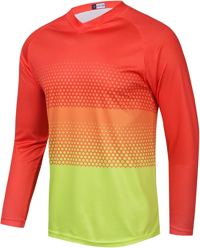 Dirt Bike Jersey for Youth, Kids Mountain Bicycle Shirt Long Sleeve Children Downhill Jerseys for Motorcycle Motocross