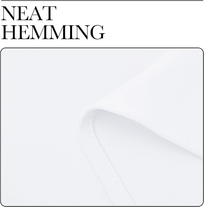 NICETOWN White Window Curtain Panels - 50% Light Blocking Curtains for Bedroom & Dining Room Window (Set of 2, 42 inches x 63 inches)