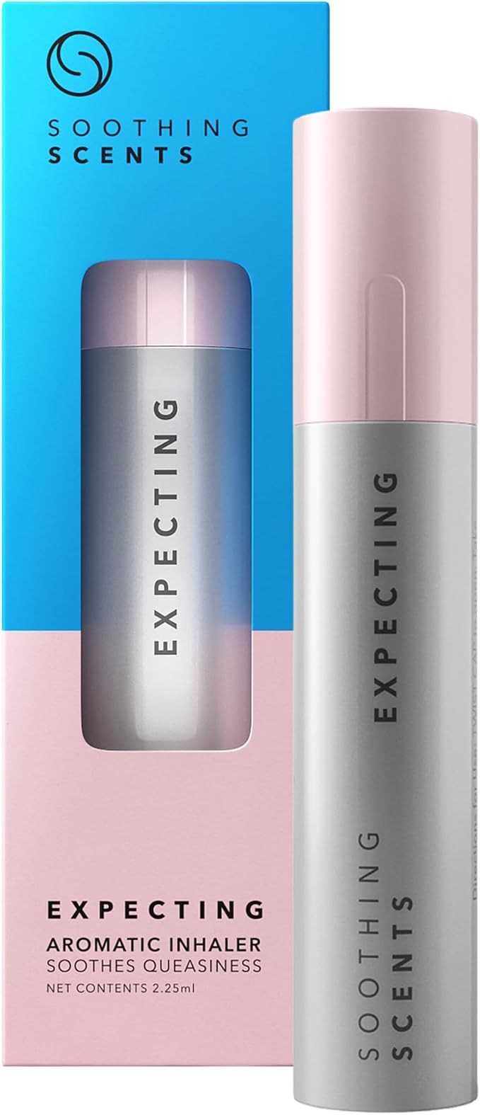 Expecting Aromatic Inhaler for Morning Sickness & Pregnancy Nausea – Non Drowsy Essential Oil Nasal Stick, Natural Vapor Inhalation for Queasy Relief & Tummy Comfort, 2.25 Milliliters