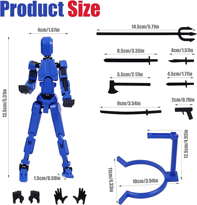 Multi-Jointed Action Figures Set, Model 13 All-in-one molding Accessories with Magnetic, Desktop Decor & Collectors' Toys