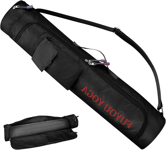 Upgrade Yoga Mat Bag, Waterproof Yoga Gym Bag Tote Bag with Adjustable Strap, Multi-Pockets Yoga Mat Carrier for Gym, Fitness
