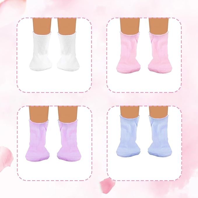 20 Pcs 18 inch Doll Accessories , 5 Pairs of Doll Shoes, 4 Pairs of Doll Socks, 1Pc Toy Sunglasses,1Pcs Necklace, Good Gift Holiday Best Gift Present for Girls, Kid