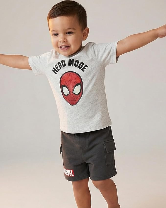Marvel Boys' Spiderman S/S Lenticular Shor