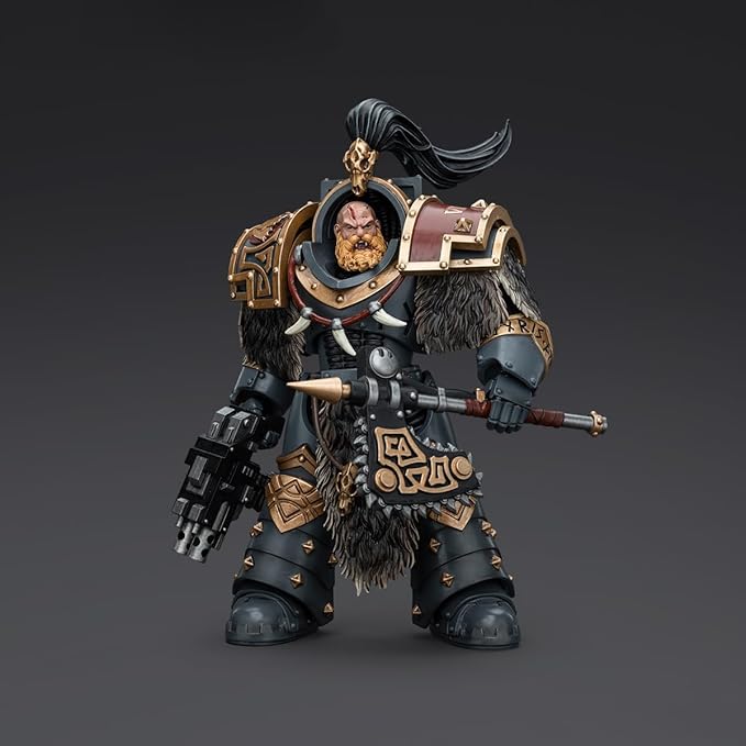 JOYTOY Warhammer 40K 1/18 Action Figure Space Wolves Varagyr Wolf Guard Squad Varagyr Terminator 3 The Horus Heresy 5.59 inch Collection Model