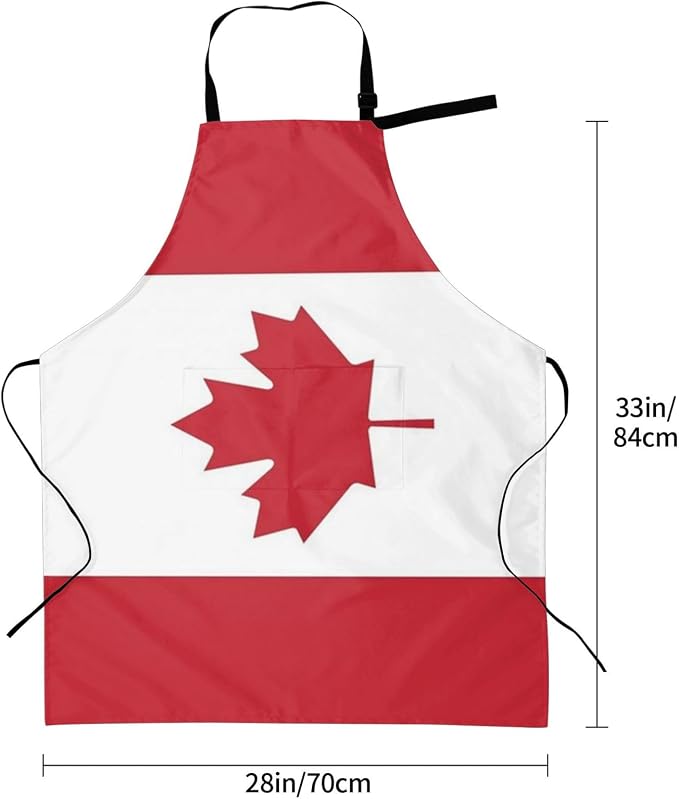 Cute Flag Kitchen Cooking Aprons for Women Men Adjustable Patriotic Flag Apron with 2 Pockets for Home Kitchen Garden