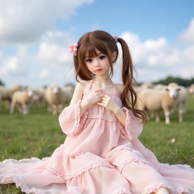 Silicone Seamless Female Action Figure, Flexible Female Figure, Doll Suitable for Cosplay/Photography/Art TPE Bodies and PVC Heads, Random Hair and Clothes 39inch (128CM H Natural Color)