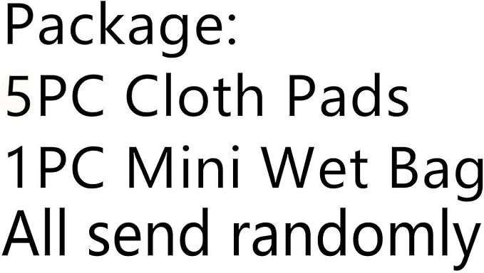 6pcs/Set Resuable Washable Incontinence Pads, Waterproof Organic Bamboo Resuable Menstrual Pads Sets, Including 5pcs Heavy Flow Cloth Mama Sanitary Napkins + 1pc Mini Wet Bag