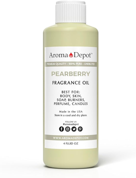 Aroma Depot 4oz Pearberry Perfume Oil for Making, Body Oil, Soap, Candle Making & Incense. Our Version is a Premium Quality Undiluted & Alcohol Free