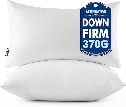 MIULEE 14x22 Throw Pillows Inserts 2 Pack, Decorative Pillows for Couch Bed | 100% Virgin Filling, Full and Fluffy, Lumbar, Back and Neck Support