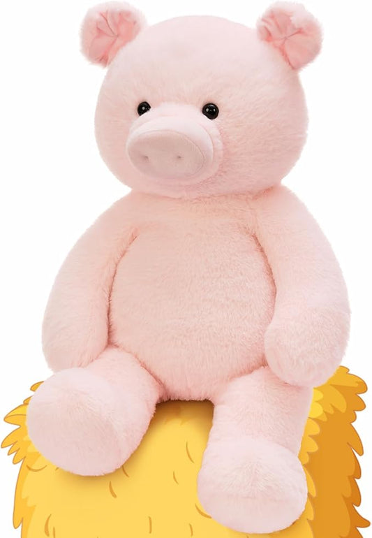 MaoGoLan 24 inch Large Pig Stuffed Animal Plush Pig Pink Stuffed Piggy Toy for Girls, Cute Piglet Plush Farm Animals Party Decorations Kids Christmas Valentine's Day Gifts