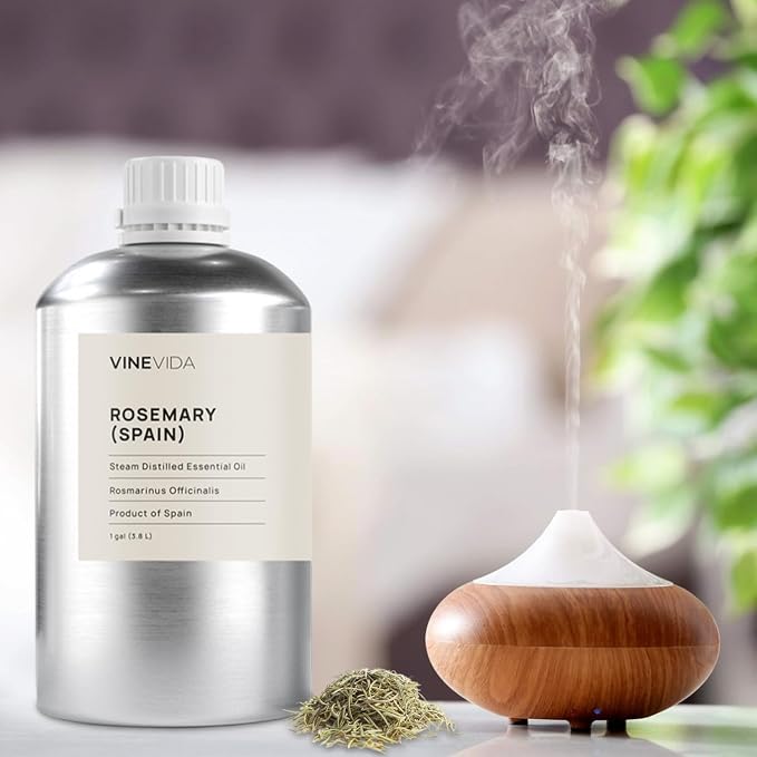 VINEVIDA Rosemary Spain Essential Oil - Gallon Rosemary Spain Oil Undiluted - Bulk Gallon Essential Oil for Soap Making