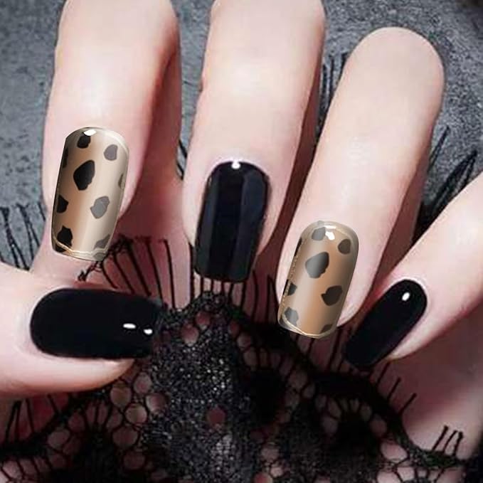 Nail Stickers 20 Pieces Full Wraps Nail Polish Strips, Self-Adhesive Gel Nail Art Decals for Women Girls