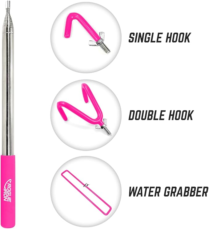 Disc Golf Retriever Pole Telescoping Disc Golf Accessories Grabber 16 inches to 16ft